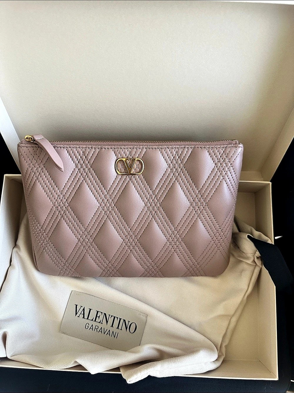 Valentino Garavani Rockstud Spike Pouch Bags & Cases Pink Size One Size
